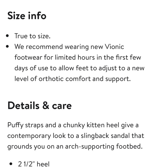 Angelica Slingback Sandal (Women) size 8.5 by Vionic - Picture 10 of 12